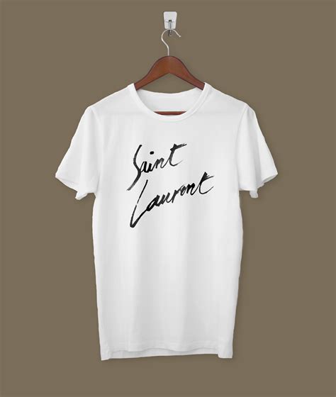 black and white ysl t shirt|yves saint laurent men's shirt.